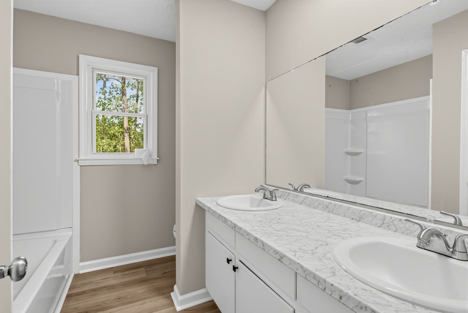 Bathroom with double vanity
