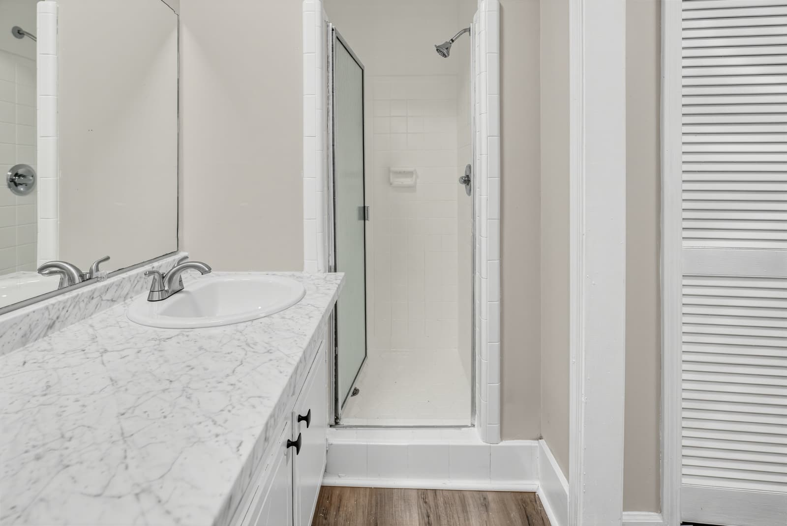 Bathroom with walk-in shower